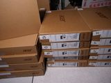 several boxes stacked on top of each other on the floor