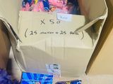 a box full of candy and a bag of cookies