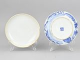 pair of chinese blue and white plates