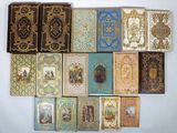 a lot of books that are sitting on a table