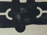 an image of a black and white poster with a flower on it