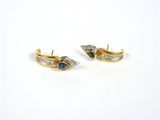 paire de boucles d'oreilles saphir et diamant