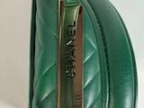 chanel green quilted leather cross body bag with gold hardware
