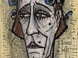 an image of a drawing of a man with a flower in his hair