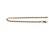 a gold chain on a white background