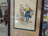 une photo d'une photo représentant un homme et une femme dans un magasin