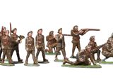 figurines de soldats armés et d'armes sur fond blanc