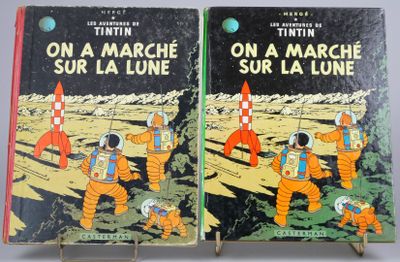 HERGÉ. Les Aventures de Tintin, On a marché sur la Lune.