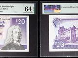 trois billets de banque différents, sur lesquels figure l'image d'un homme d'un côté et celle d'une femme de l'autre
