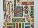 a drawing of a decorative design with a variety of designs