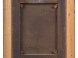 an old wooden picture frame with a black and brown border