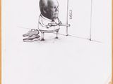 an image of a drawing of a man sitting on a bench