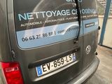 a van that is parked in a parking lot