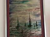 a picture of a painting hanging on the wall of a room