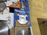 many different types of circular saw blades on the table