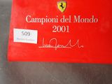 signed autograph of a ferrari racing car from the year 2001