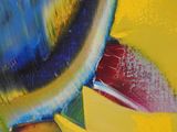a painting of a banana and a banana peel on a table