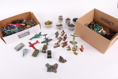a box full of toys and a box of other toys