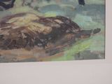 a picture of a painting on the wall of a room