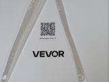a white box with a black and white logo on it