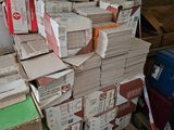 a pile of boxes sitting on top of a pallet
