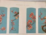an image of a book with four different designs of flowers and birds