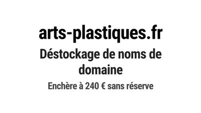 Nom de domaine arts-plastiques.