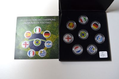 a black box with six different colored buttons in it