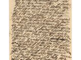 lettre manuscrite écrite à l'encre noire sur une feuille de papier