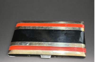 Étui à cigarettes émaillé Art déco, États-Unis, XXe siècle