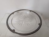 a clear glass plate with a starburst design on it