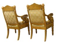 Henry Thomas Peters (attribué à) Imposante paire de fauteuil… (photo 3)