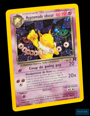 a close up of a pokemon card with a picture of a person on it