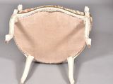 pair of 19th century french white painted and parceled armchairs