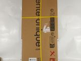 a cardboard box that is sitting on the floor