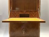 an image of a wooden desk with a yellow top