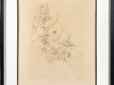 an image of a drawing of a man sitting on a motorcycle