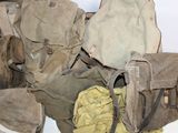 a lot of bags that are sitting on a table