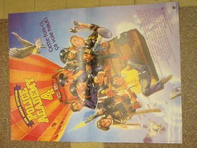 AFFICHE DE CINEMA POLICE ACADEMY - 52x8 cm .