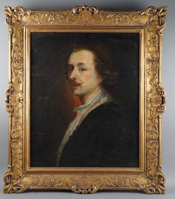 Huile sur toile "Portrait d'Antoine Van Dyck".