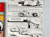 a comic book with a picture of a race car on it