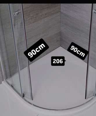 Receveur de douche en céramique d'angle de 90cm x 90cm