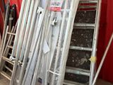 many different types of ladders in this room