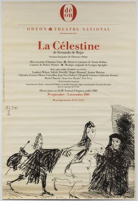 a poster for the opening of the opera la celestine