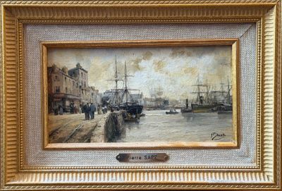 une photo d'une photo d'un tableau sur le mur
