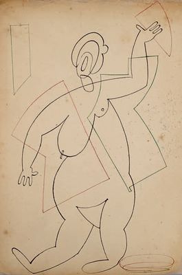 un vieux dessin représentant un homme en costume tenant un papier