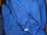 a box with a blue shirt inside of it
