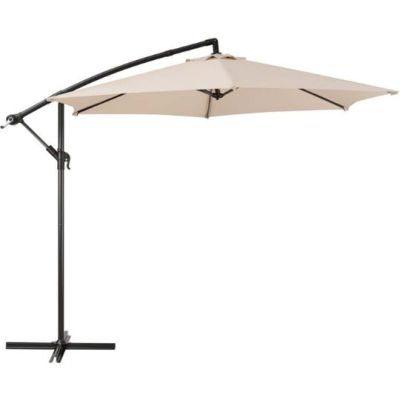 a white umbrella with a black pole on a white background