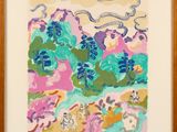 une image représentant un tableau de fleurs dans un cadre en bois