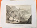 a picture of a picture of a mountain scene